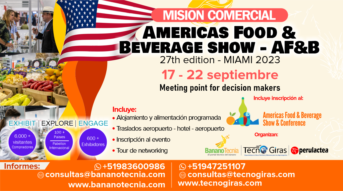 Misión Comercial Americas Food & Beverage Show Miami 2023 Bananotecnia