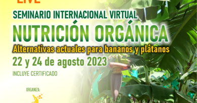 Seminario Internacional Virtual Nutrición orgánica para bananos y plátanos