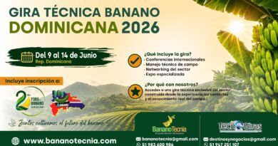 Gira técnica banano orgánico Dominicana 2026