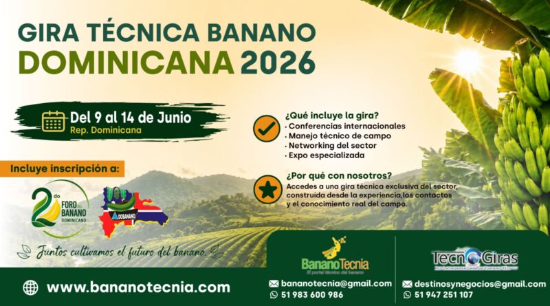 Gira técnica banano orgánico Dominicana 2026